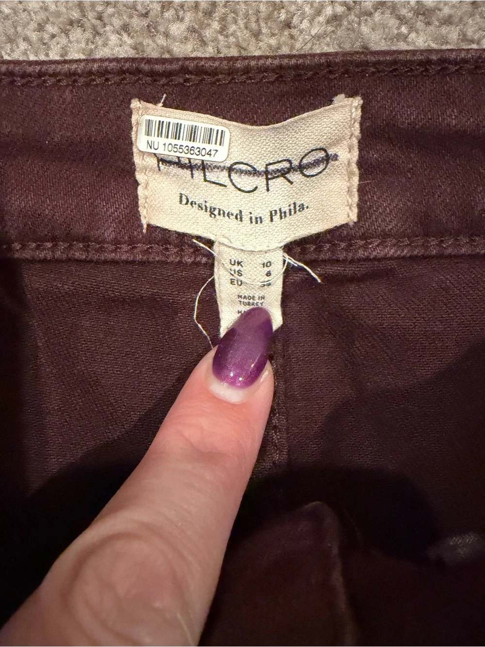 Pilcro Anthropologie Brown Coated Denim Maxi Skirt Size 6 - Picture 4 of 8